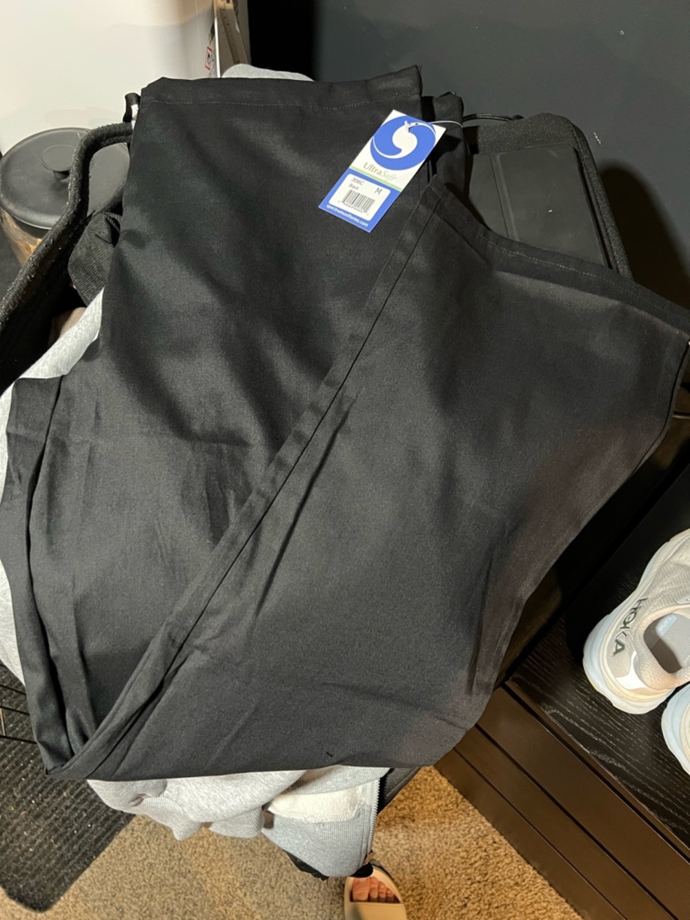 Unisex basic black scrub pants